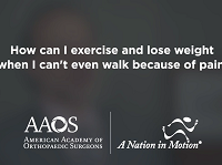 How can I exercise and lose weight when I can't even walk because of pain? How can I exercise and lose weight when I can't even walk because of pain?