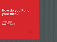 How Do You Fund Your Idea?