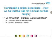 How we halved the wait for in-house cardiac surgery