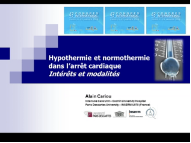 Hypothermie et normothermie thérapeutique - Dans l'arrêt cardiaque - 2015