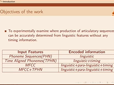 ICASSP 2020 - Phoneme Sequences vs Acoustic Features for Estimating Articulatory Movements ICASSP 2020 - Phoneme Sequences vs Acoustic Features for Estimating Articulatory Movements
