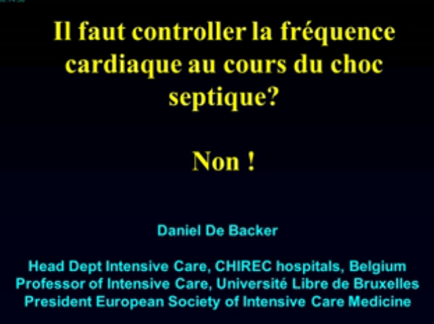 Il faut contrôler la fréquence cardiaque au cours du choc septique - 2015