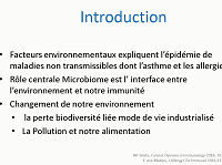 Immunité et environnement dans lasthme
