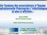 Implication des pharmaciens hospitaliers dans le bon usage des antibiotiques