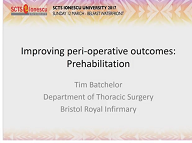 Improving peri-operative outcomes: Prehabilitation Improving peri-operative outcomes: Prehabilitation