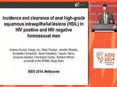 Incidence et clairance des lésions intraépithéliales squameux de haut grade (HSIL) chez les hommes HIV-positifs ou négatifs homosexuels