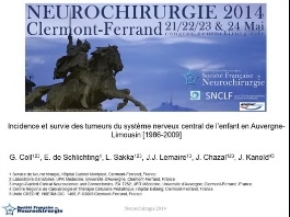 Incidence et survie des tumeurs primitive du système nerveux central de l'enfant Incidence et survie des tumeurs primitive du système nerveux central de l'enfant