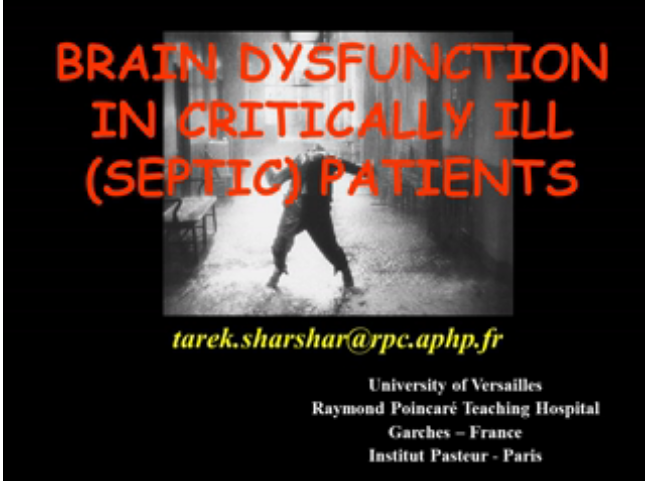 Infection et système nerveux central - Encéphalopathie associée au sepsis - 2015 Infection et système nerveux central - Encéphalopathie associée au sepsis - 2015