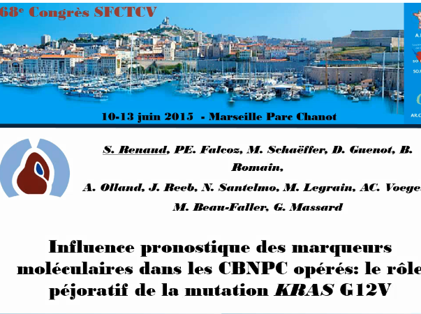 Influence pronostique des marqueurs moléculaires dans les cancers bronchiques