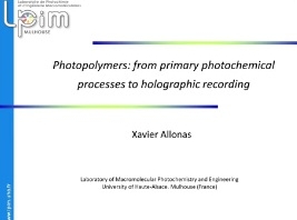 Matériaux innovants - Du séchage UV à l'application holographique : le rôle clé des systèmes de photo-initiation