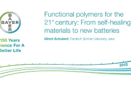 Polymères fonctionnels pour le 21ème siècle : des matériaux d'auto-guérison aux nouvelles batteries Polymères fonctionnels pour le 21ème siècle : des matériaux d'auto-guérison aux nouvelles batteries