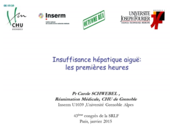 Insuffisance hépatique aiguë - Les premières Heures - 2015