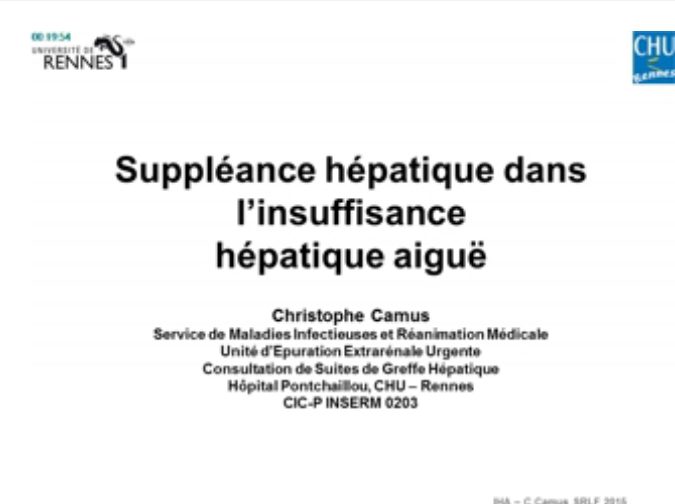 Insuffisance hépatique aiguë - Suppléance hépatique - 2015