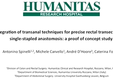 Integration of Transanal Techniques for Precise Rectal Transection and Single Stapled Anastomosis Integration of Transanal Techniques for Precise Rectal Transection and Single Stapled Anastomosis