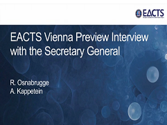 Interview avec le Secrétaire Général de l'EACTS Interview avec le Secrétaire Général de l'EACTS