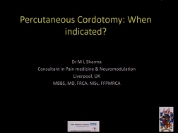 Invasive Cancer Pain Treatment-When is indicated Cordotomy
