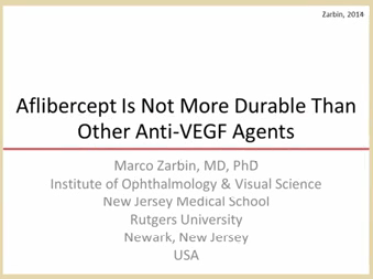 Is aflibercept more durable than other therapeutic agents Is aflibercept more durable than other therapeutic agents