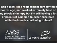 Is it common to experience pain while the knee is continuing to heal? Is it common to experience pain while the knee is continuing to heal?