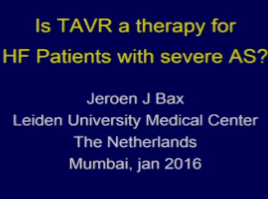 Is TAVR a therapy for HF patients with severe AS ?