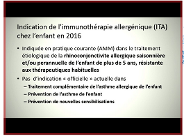 ITA, prévention de l'asthme et de nouvelles sensibilisations