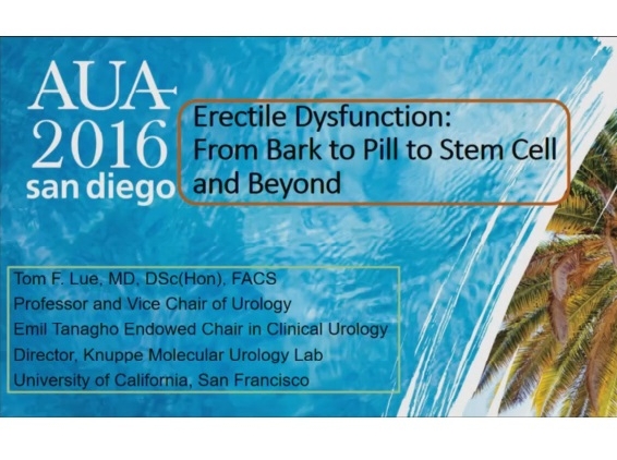 John K. Lattimer Lecture: Erectile Dysfunction: From Bark to Pill to Stem Cell and Beyond