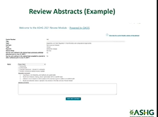 June 3, ASHG 2021 Abstract Review Process Overview Conference Call June 3, ASHG 2021 Abstract Review Process Overview Conference Call