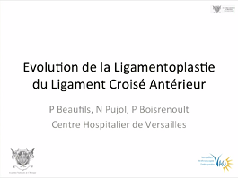 L'évolution dans la réparation des ligaments croisés du genou