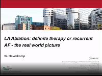 LA Ablation definite therapy or recurrent AF