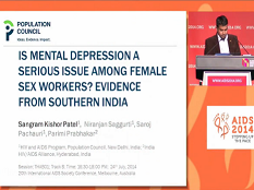 La dépression est-elle un sérieux problème parmi les travailleuses du sexe? Données venant d'Inde du Sud