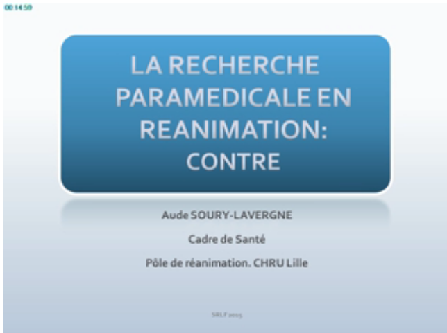 La recherche paramédicale en réanimation pour ou contre - contre - 2015