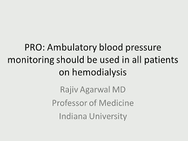 La surveillance ambulatoire de la pression sanguine (ABPM) pour le diagnostic de l'hypertension en hémodialyse