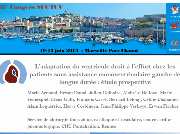 L'adaptation du ventricule droit à l'effort chez les patients sous assistance monoventriculaire gauche