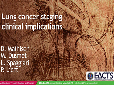L'affiche de la semaine - Stades du cancer du poumon: Répercussions cliniques