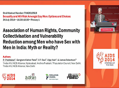 L'assocation des Droits de l'Homme, de la collectivisation communautaire et la réduction des risques parmi les hommes ayant des rapports avec d'autres hommes en Inde (MSM): mythe ou réalité?