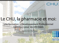 « Le CHU, la pharmacie et moi ! » : une formation DPC pour les IDE