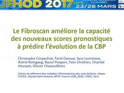 Le Fibroscan améliore la capacité des nouveaux scores pronostiques à prédire l'évolution de la CBP