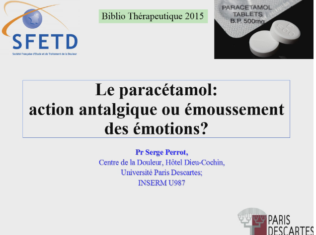 Le paracétamol : action antalgique ou émoussement des émotions?