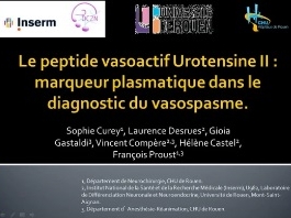 Le peptide vasoactif urotensine II : Marqueur plasmatique dans le diagnostic du vasospasme Le peptide vasoactif urotensine II : Marqueur plasmatique dans le diagnostic du vasospasme