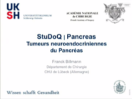 Le registre « StuDoQ|Pancreas » de l'Association Allemande de Chirurgie Générale et Viscérale (DGAV) - un outil multi-institutionnel de mesure de la qualité et d'investigation des résultats en chirurgie pancréatique