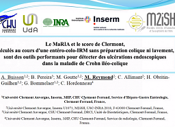 Le score MaRIA calculé au cours d'une entéro-colo-IRM sans préparation colique ni lavement est un outil performant dans la détection des ulcérations endoscopiques iléo-coliques dans la maladie de Crohn