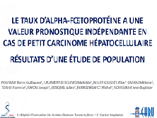 Le taux d'alpha-foetoproteine a une valeur pronostique indépendante en cas de petit carcinome hepatocellulaire. Résultats d'une étude de population