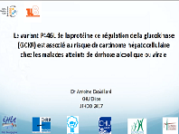 Le variant P446L de la protéine de régulation de la glucokinase (GCKR) est associé au risque de carcinome hépatocellulaire chez les malades atteints de cirrhose alcoolique ou virale