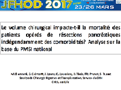 Le volume chirurgical impact-il la mortalité des patients opérés de résections pancréatiques en France ? Analyse sur la base du PMSI national