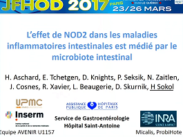 L'effet de NOD2 dans les maladies inflammatoires intestinales est médié par le microbiote intestinal L'effet de NOD2 dans les maladies inflammatoires intestinales est médié par le microbiote intestinal