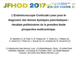 L'endomicroscopie confocale laser (nCLE) pour le diagnostic des lésions kystiques pancréatiques: résultats préliminaires de la première étude prospective multicentrique