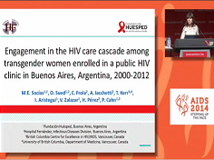 L'engagement dans la cascade de soins pour le VIH parmi les femmes transgenres enrôlées dans une clinique de VIH à Buenos Aires, Argentine