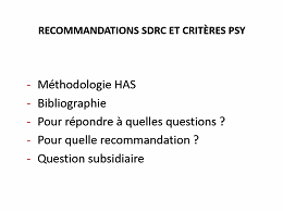Les critères psychologiques Les critères psychologiques