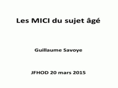 Les MICI du sujet âgé