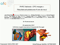 Les résultats du PHRC national « DPC - marges » mis à jour avec 6 ans de recul Les résultats du PHRC national « DPC - marges » mis à jour avec 6 ans de recul