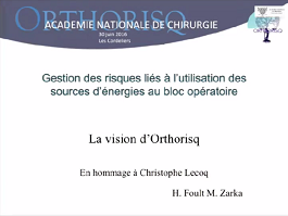 Les risques liés à l'utilisation des énergies en orthopédie